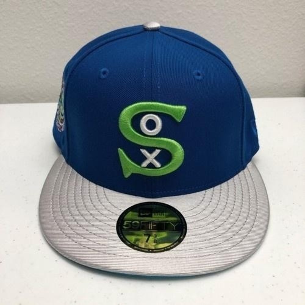 Chicago White Sox Hat Cap Fitted Mens 7 3/8 Blue MLB Baseball 59FIFTY New Era
